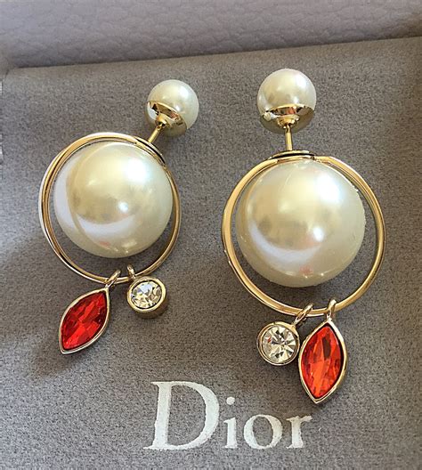 dior earrings ribbon|dior mise en earrings.